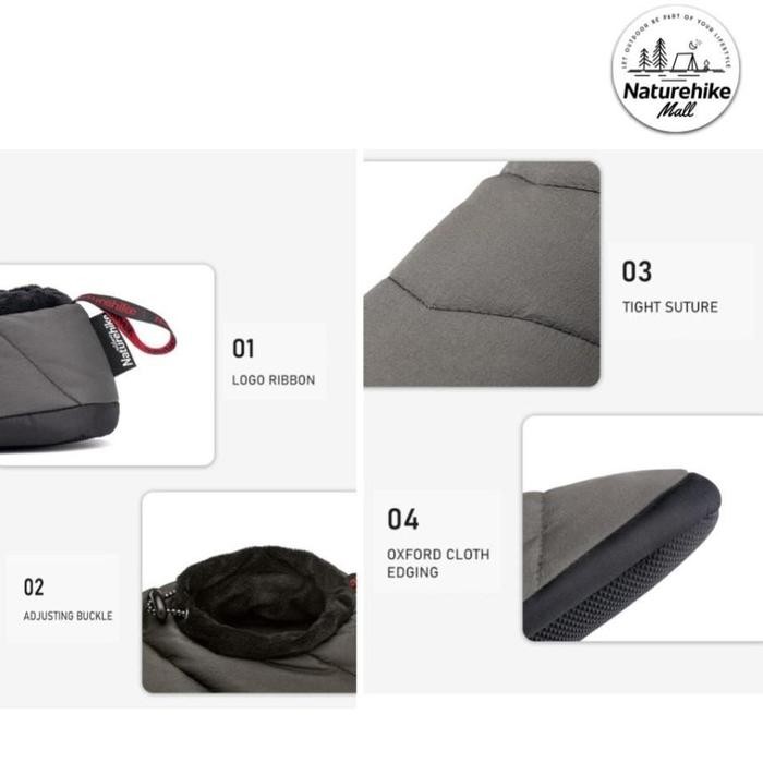 Sepatu Basecamp Down Naturehike Nh20Fs027 Bulu Angsa Camping Hiking