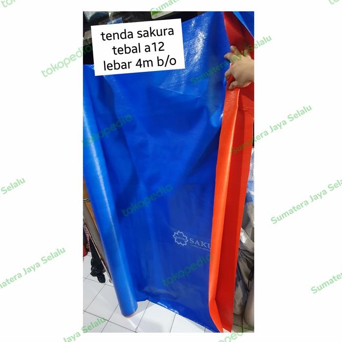 TERPAL TENDA SAKURA LEBAR 4METER TEBAL A12 TENDA MOBIL/TERPAL KOLAM