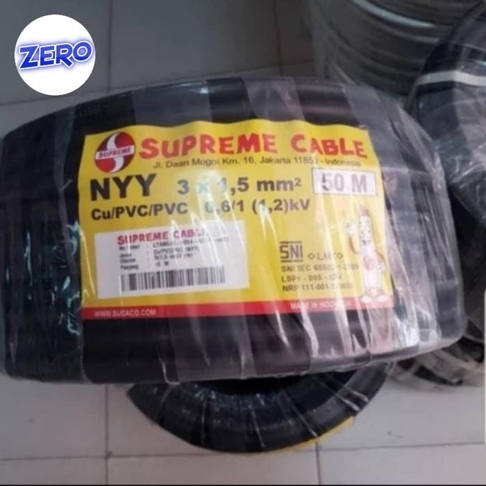 KABEL NYY 3X1.5 100M KABEL ENGKEL HITAM Nyy 3x1.5 supreme