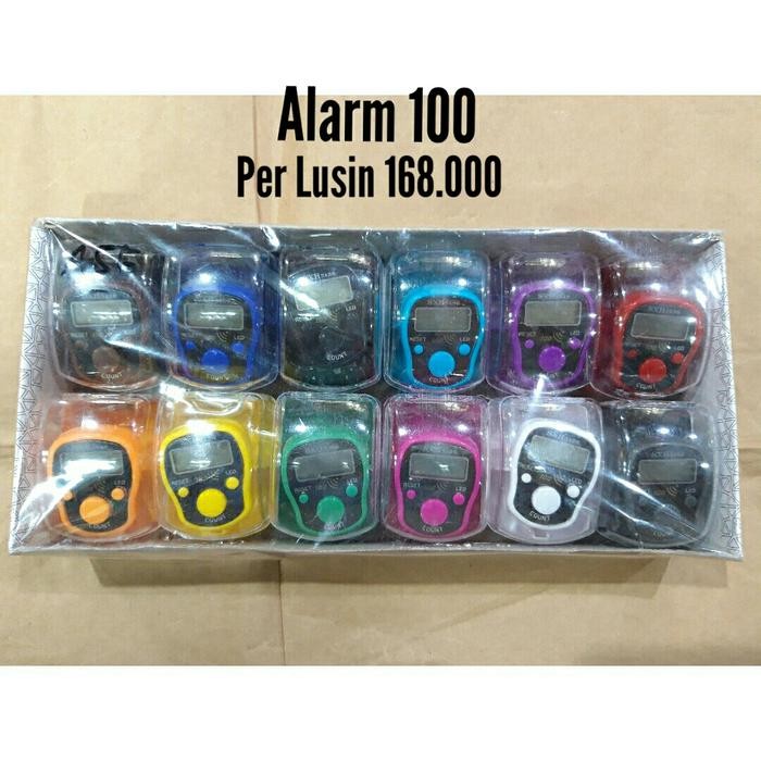 Tasbih Counter Mini Digital LED ALARM 100 BUNYI Counter Digital Grosir
