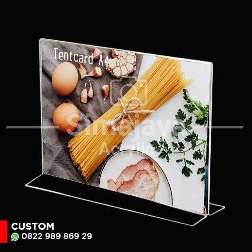 

Display Brosur A4 Landscape / Tent Card / Display Menu Acrylic Original