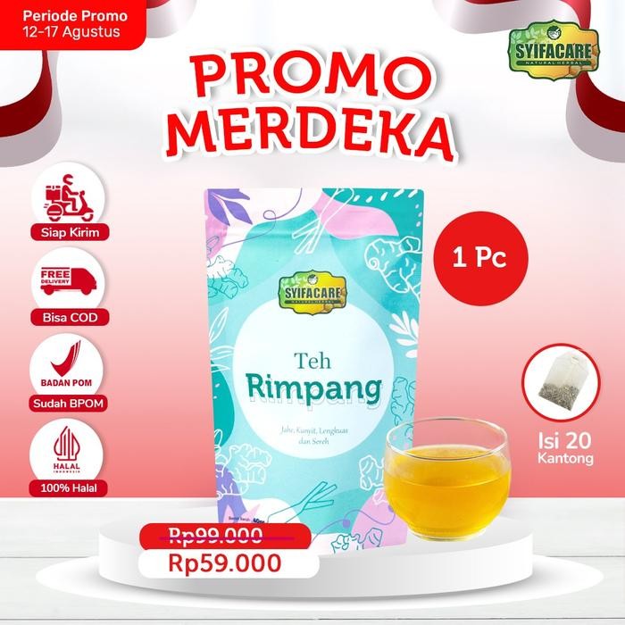 

Exp Lama JSR Teh Rimpang Syifacare 20 Sachet - Minuman Rempah Jahe Kunyit Lengkuas Sereh Halal MUI