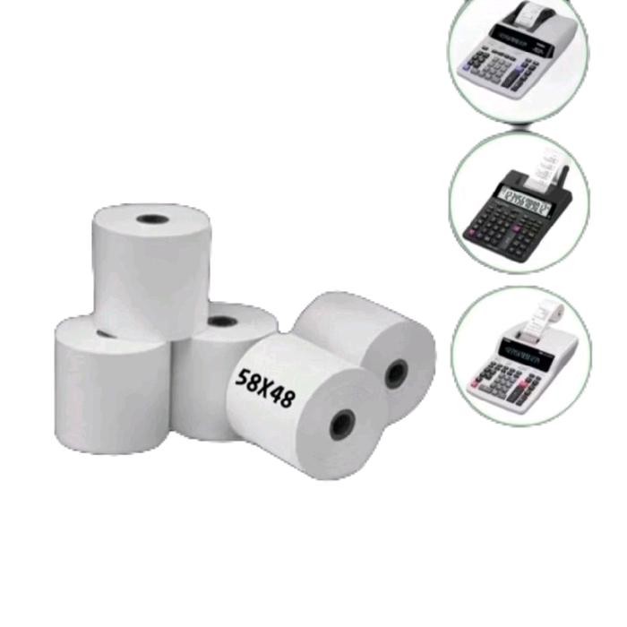 

Kertas struk kasir HVS 1Ply ukuran 58x48mm paket 10pcs Roll