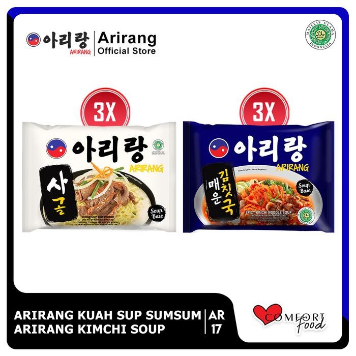

Pilihan- 6 Pcs Arirang Mie Kuah Bone Marrow & Mie Instan Kuah Spicy Kimchi