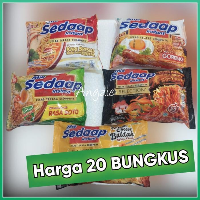

Pilihan- 20 Bungkus Mie Sedap All Varian Cheese Food