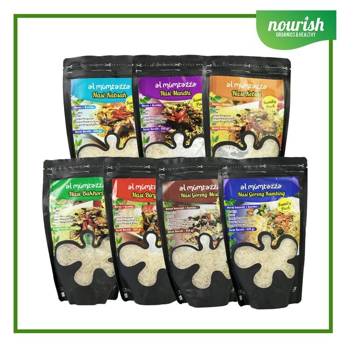 

Pilihan- Al Mumtazza Beras+Bumbu Instan/Kebuli/Bukhori/Mandhi Halal,No Msg 350G