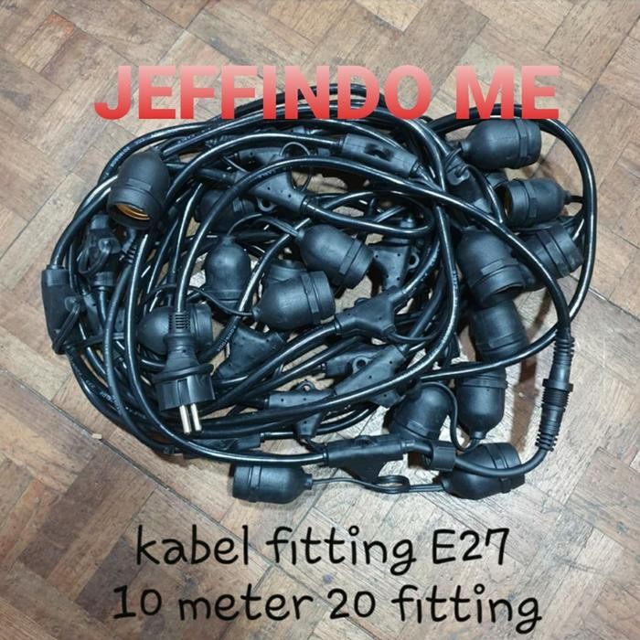 TERSEDIA KABEL FITTING OUTDOOR 10M 20 FITTING LAMPU GANTUNG DEKORASI