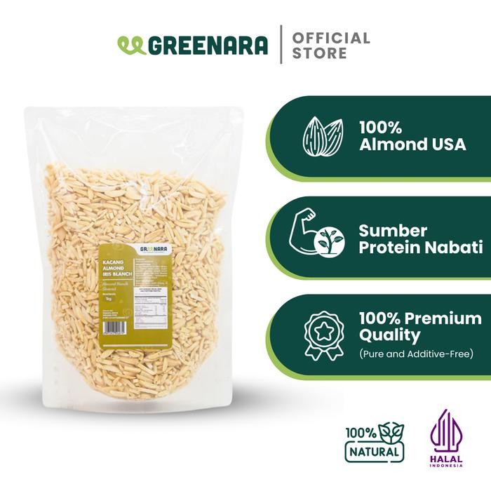 

TERMURAH Kacang Almond Cacah 1 Kg / Slivered Almond READY STOCK