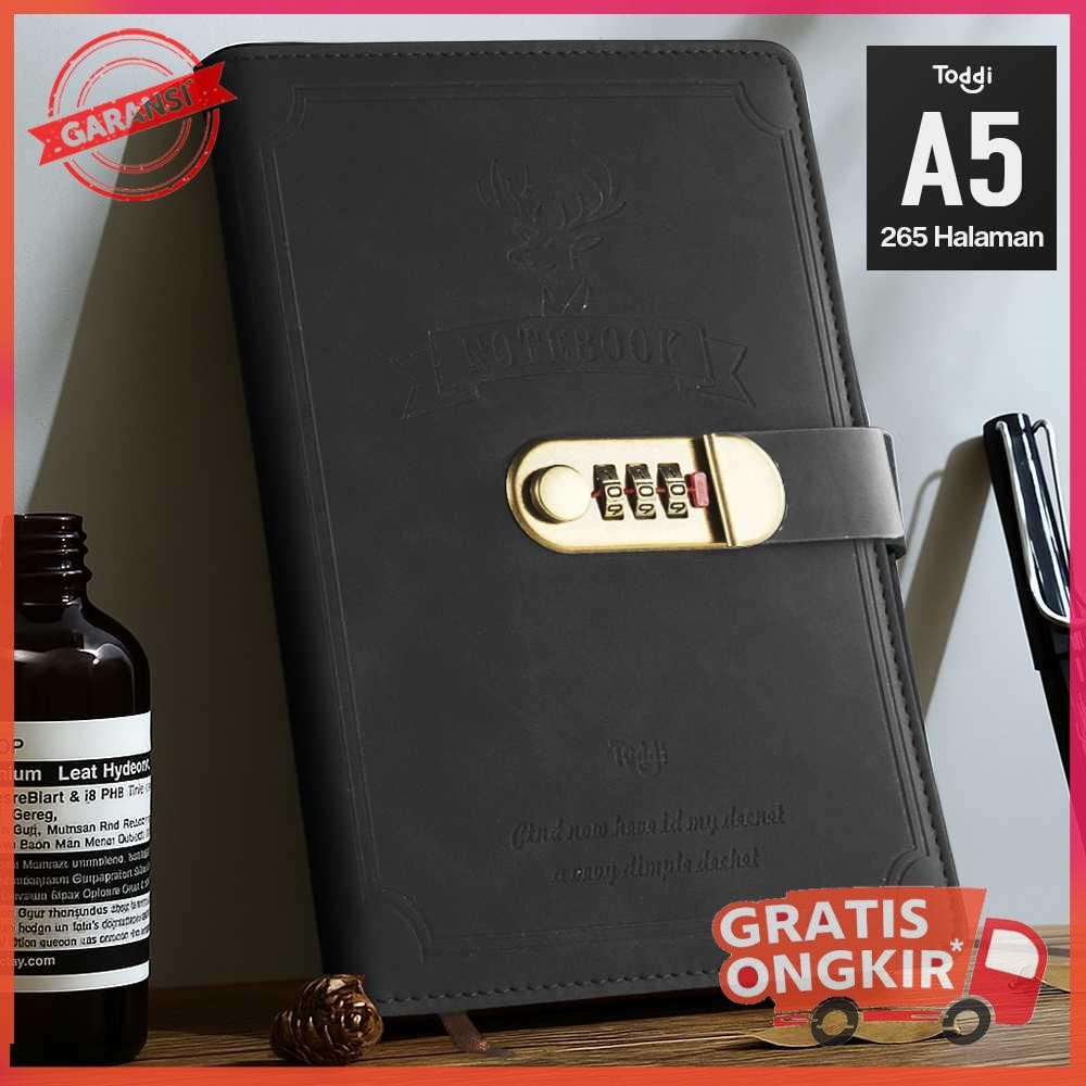 

Buku Jurnal Leather Diary 80GSM 265 Halaman with Lock - TD-A5