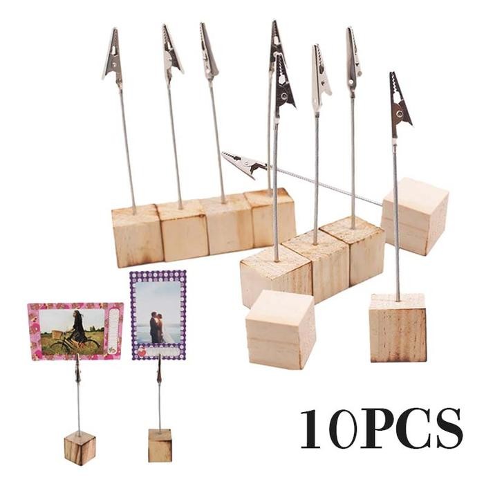 

Pilihan- 10Pcs Klip Foto Polaroid Price Tag Kayu Photo Card Holder Tatakan Holder Foto Nomor