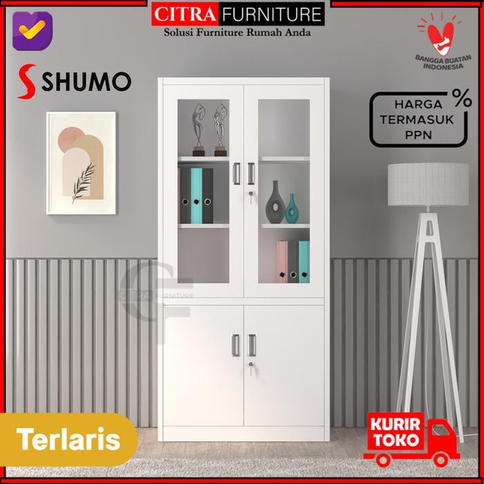 

Pilihan- Shumo Super White Lemari Arsip Besi 2 Pintu Swing 1/2 Kaca