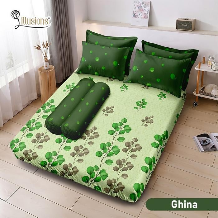 Illusion - Sprei Queen Size Illusion 160X200 Motif Ghina