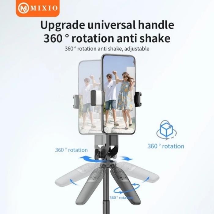 Mixio A66 - 160Cm Tongsis Bluetooth Selfie Stick Tripod With Led Light