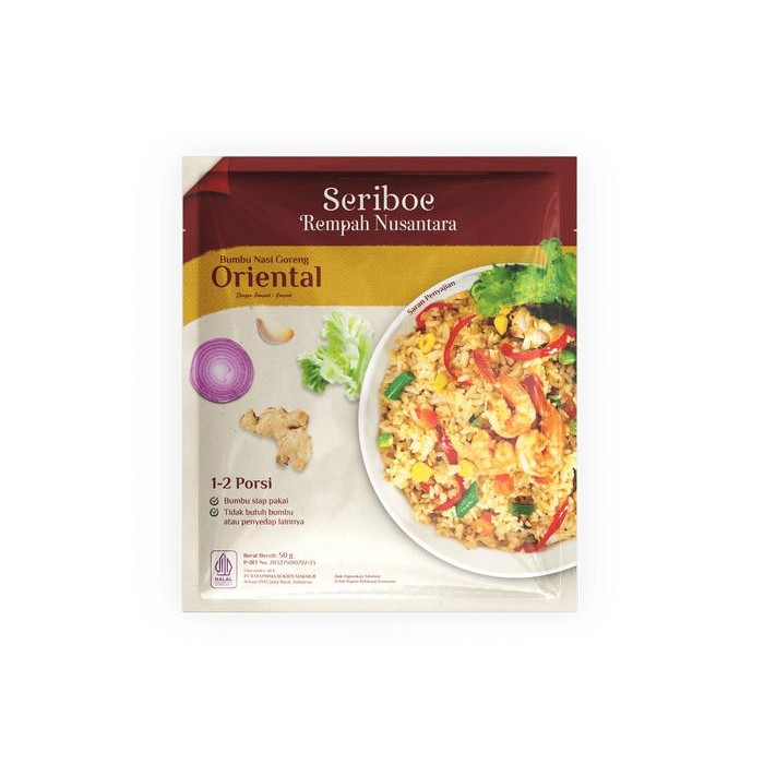 

Pilihan- Bumbu Nasi Goreng Oriental Seriboe Rempah Nusantara (50Gr X 2Pcs)
