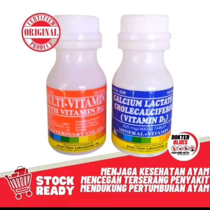 PAKET MULTIVITAMIN CALCIUM LACTATE AYAM BANGKOK FILIPIN LAGA ADUAN