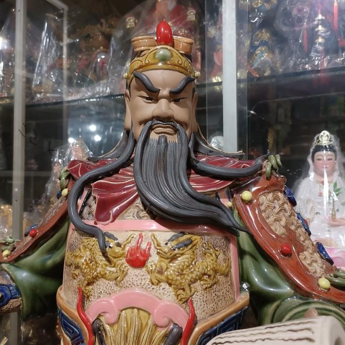 Patung Kwan Kong Keramik Taiwan 28In 022