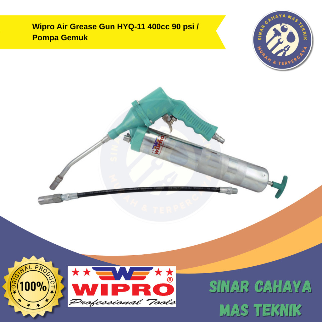 Wipro Air Grease Gun HYQ-11 400cc 90 psi / Pompa Gemuk