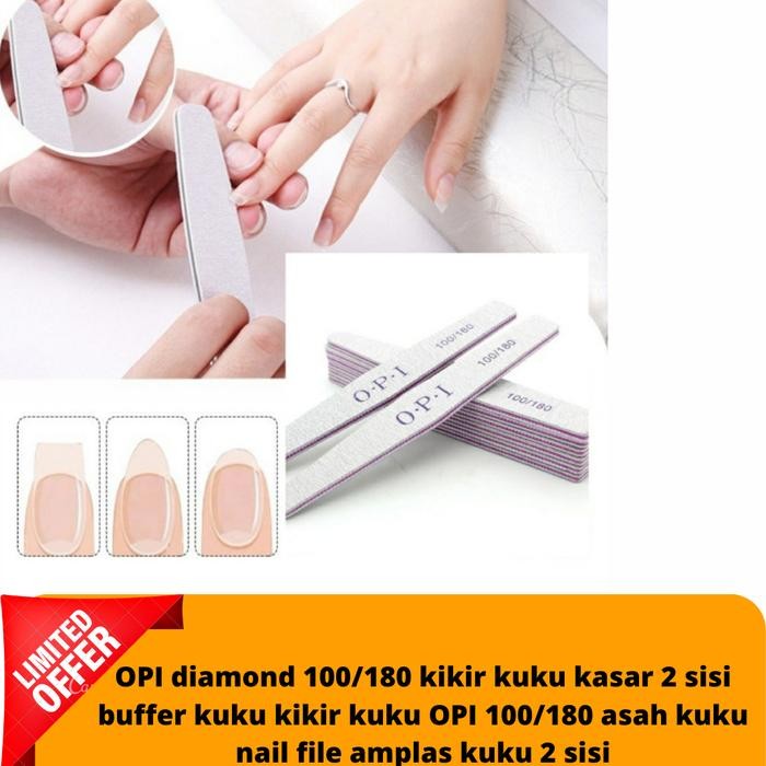 OPI diamond 100/180 kikir kuku kasar 2 sisi buffer kuku kikir kuku OPI