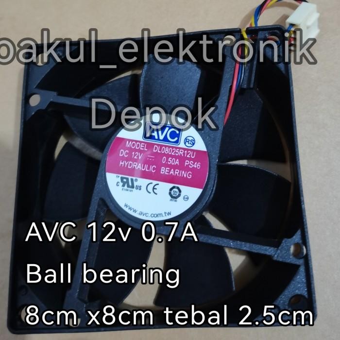 FAN HIGH SPEED AVC 12V 0.7A 8CM X 8CM