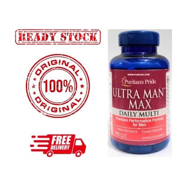 Puritan's Pride Ultra Man Max Daily Multi 90 Caplets