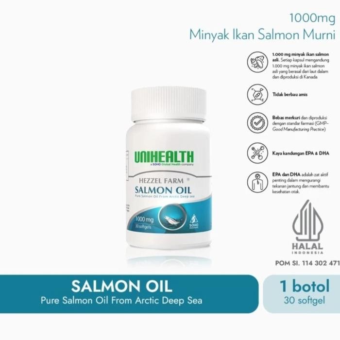 Salmon Oil Murni 1000mg Unihealth 30softgel