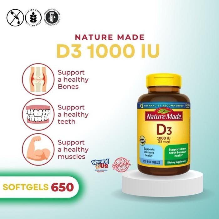 Nature Made D3 (Import USA) 650softgels