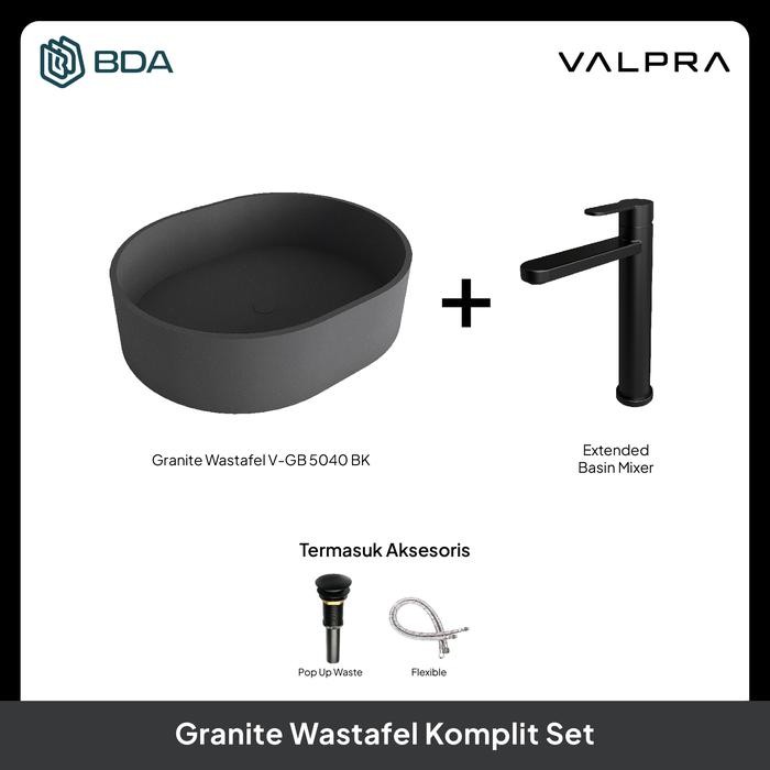 SIAPKIRIM Valpra Wastafel Cuci Tangan Wastafel Kamar M Wastafel Meja Wastafel Granit Oval V GB 5040