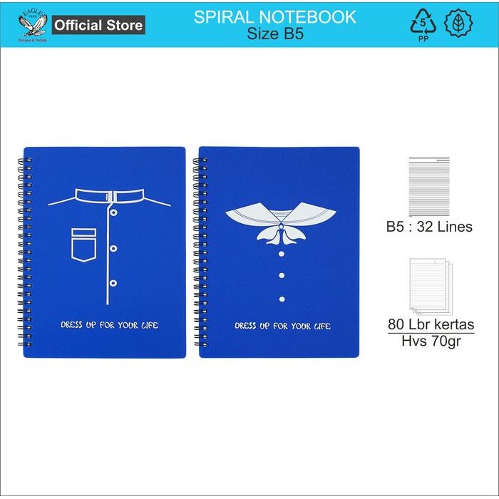 

Buku Tulis Spiral / Spiral Notebook B5 Tomex Dress Up