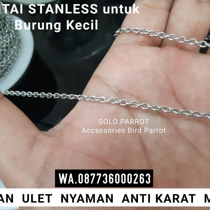 Rantai Stanless Meteran Untuk Burung Burung Kecil