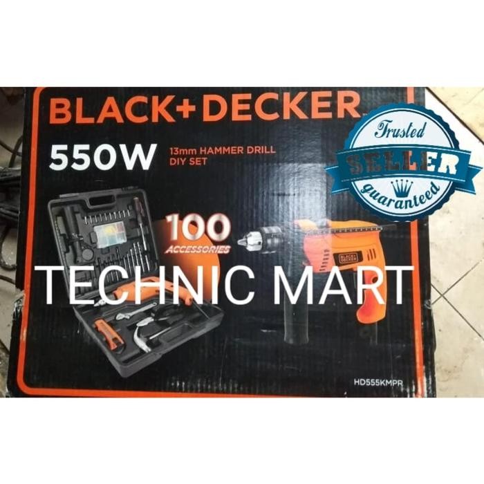 Mesin Bor Beton 13mm Black+Decker (100 accesories) HD555KMPR