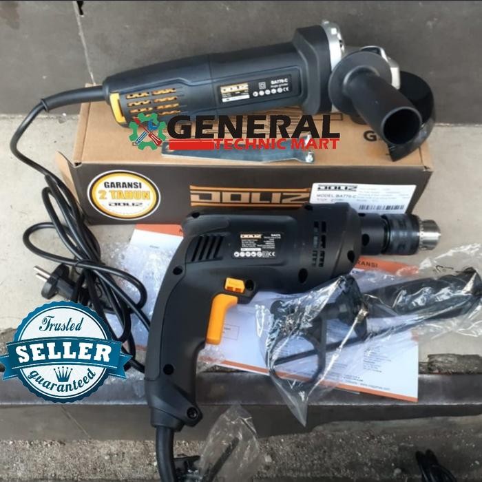 Paket Bor 13mm Doliz Gerinda 4" w/handle Doliz