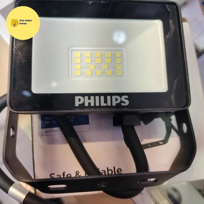 FLOOD LIGHT PHILIPS LED BVP150 BVP 10 WATT LAMPU SOROT Putih