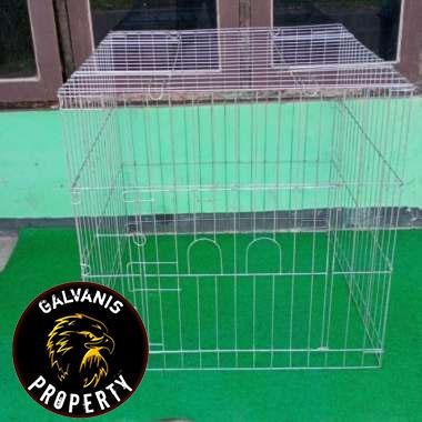 KANDANG/KURUNGAN AYAM LIPAT KOTAK GALVANIS 70X70X70cm anti karat