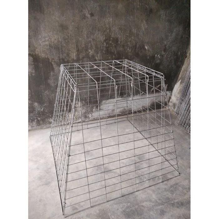 KURUNGAN TENGGARAN UMBARAN AYAM GALVANIS PIRAMIDA BESI ANTI KARAT ASLI