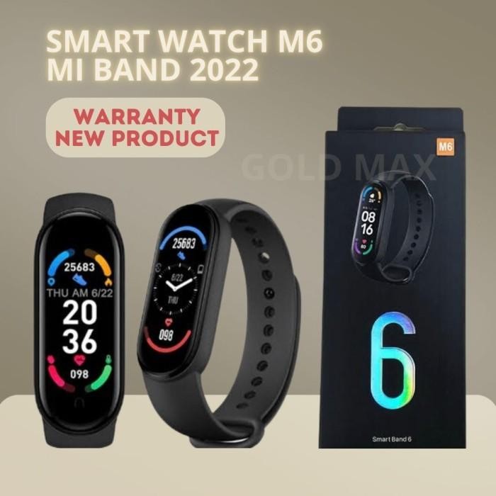 SmartWatch M6 Smartband Like Mi Band 2022 Anti Air Original 100