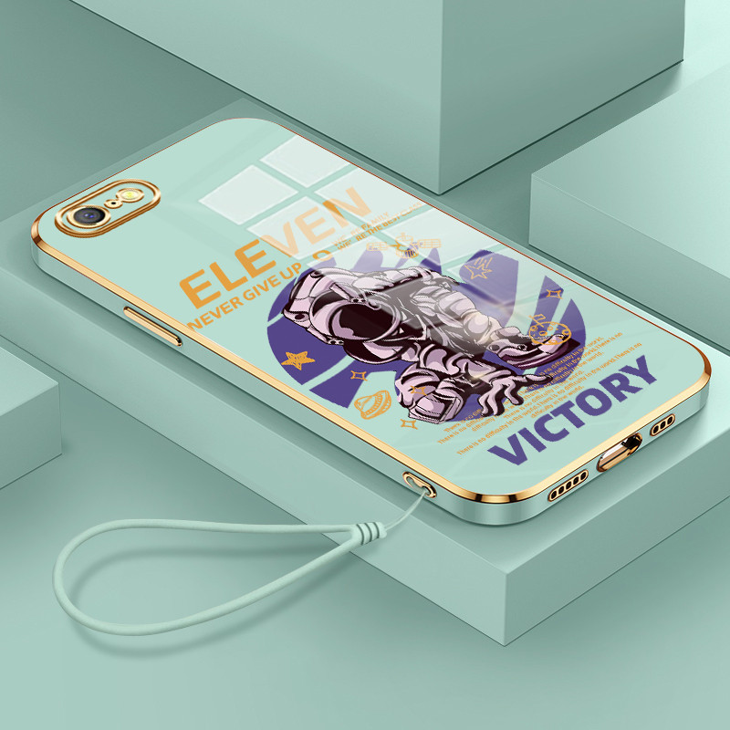 Casing Hp Untuk OPPO A71 A71K Case Casing HP pola astronot Kesing Cesing tali berlapis Kasing Siliko