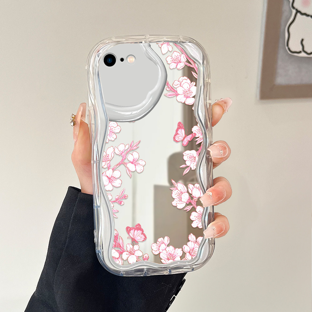 Casing Hp Untuk Compitable With iPhone 7 8 SE 2020 2022 Mirror Krim Lembut Imut Softcase Kartun Penu