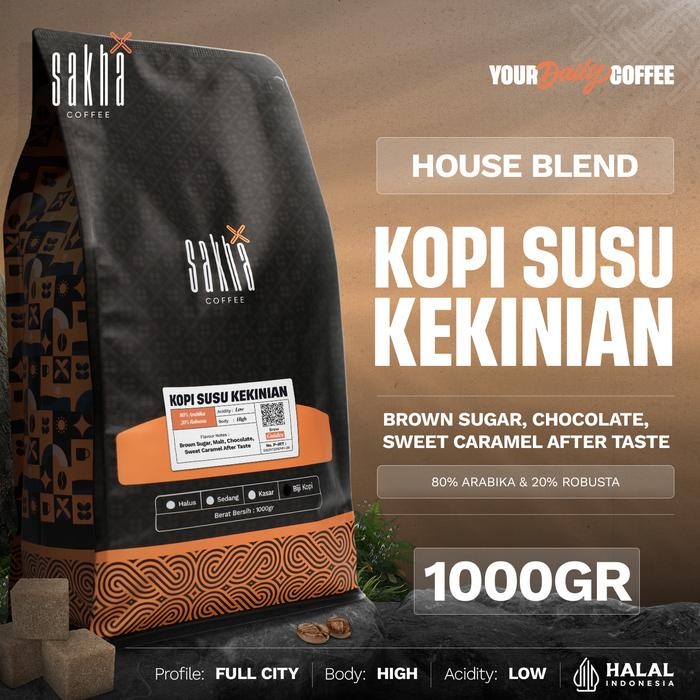 

Pilihan- Kopi Susu Kekinian Blend Coffee Roast Bean Espresso Roasted Beans Biji Bubuk 1Kg