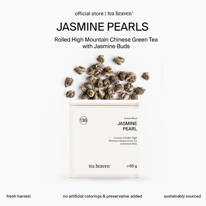 

Pilihan- Hand Rolled Jasmine Pearl Chinese Green Tea Premium Grade Tea Heaven