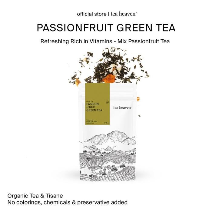 

Pilihan- Passionfruit Green Tea Teh Hijau Buah Premium Cafe Artisan Tea Heaven
