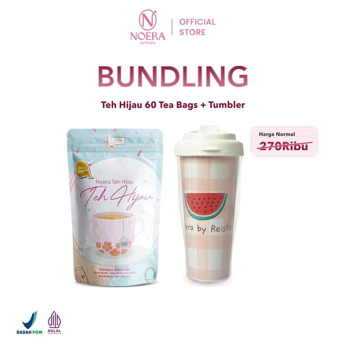 

Pilihan- Noera Paket Teh Hijau 60 Tea Bags + Tumbler