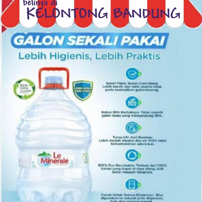

Pilihan- Le Minerale 15 Liter (Galon + Isi Air Mineral 15Liter)