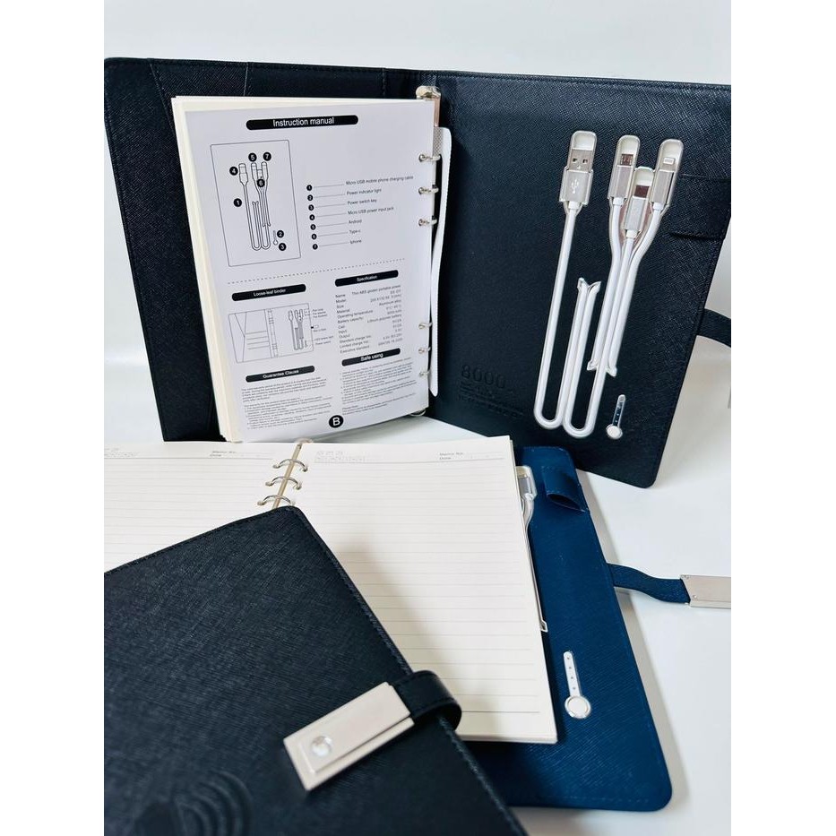 

Buku Agenda Powerbank Premium Usb Tipe C Micro Usb Notebook A5 Exclusive Buku Catatan Agenda