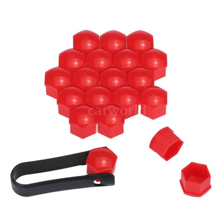 Set 20Pcs Tutup Baut Roda Mobil Universal Bahan Plastik 17Mm