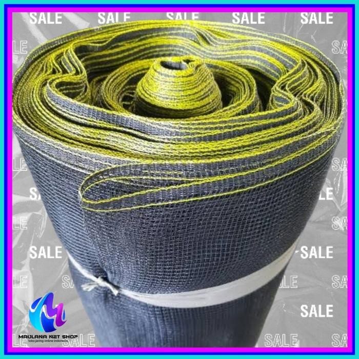 Jaring Ikan Waring Hitam RK Anti Geser 1rol untuk Pagar, Kebun, Filter Kolam Tutup Kolam Ikan