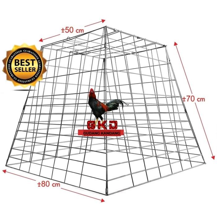 KANDANG KURUNGAN AYAM BESI LIPAT PIRAMIDA