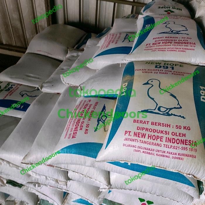 New Hope PAKAN BEBEK PEDAGING D91 VUR VOER D 91 PUR ITIK POTONG NEWHOPE 50KG Umur 22 Hari Finisher