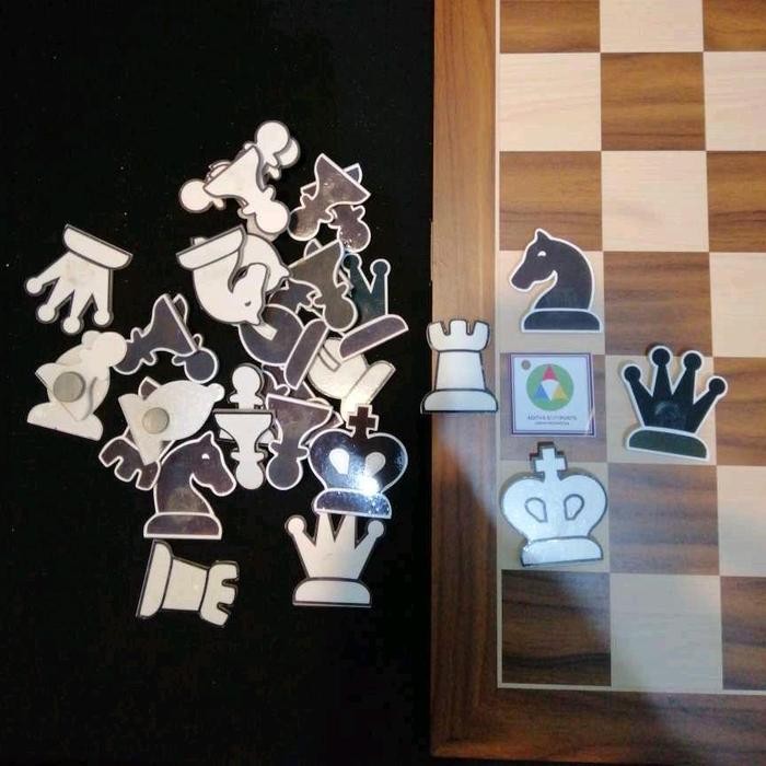 BIDAK BUAH CATUR SET PERAGA MAGNET TANPA PAPAN DOUBLE MENTERI BELAJAR KODE 526