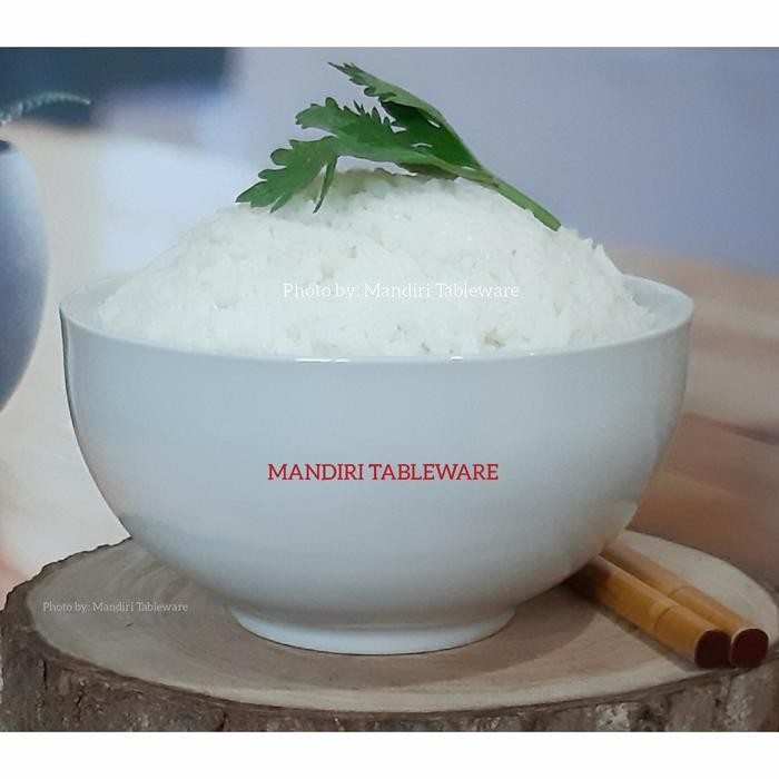 6 Pcs Mangkok Nasi Keramik Kecil 4,5 Inch Rice Bowl Putih Polos Best Quality