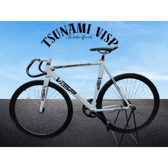 FULLBIKE FIXIE SEPEDA VISP PUTIH SIAP PAKAI